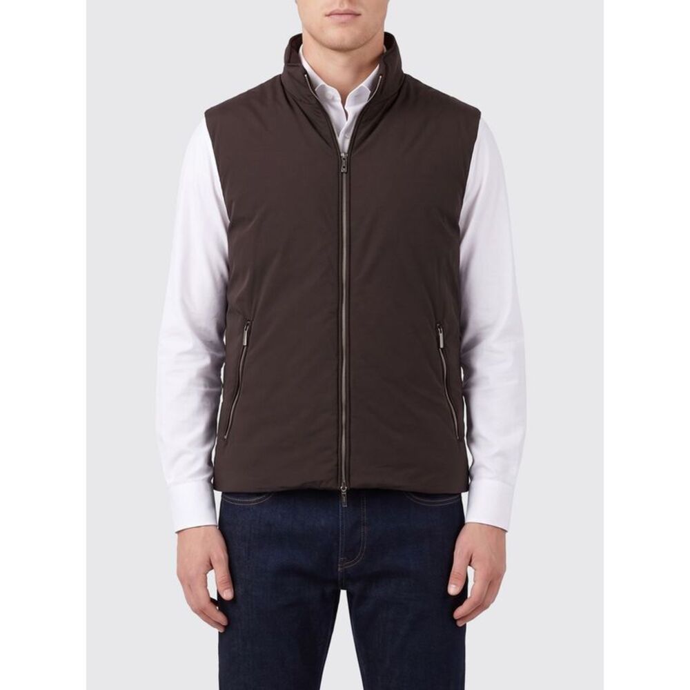 Moorer Suit Vest Men Brown